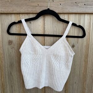 Auden Cream Ribbed Camisole Top